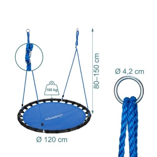 Huśtawka bocianie gniazdo 120 cm