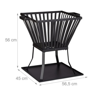 Kosz na drewno palenisko Relaxdays metal