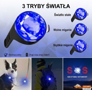 LAMPKA LED /ZAWIESZKA OSTRZEGAWCZA DO OBROŻY – NIEBIESKA
