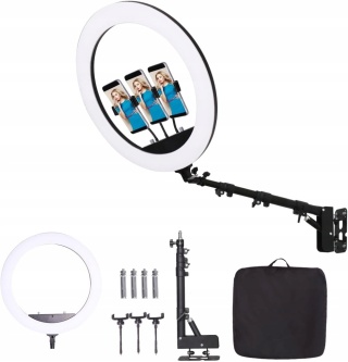 25" Lampa pierścieniowa Ring Light z regulowanym uchwytem ściennym 110 cm