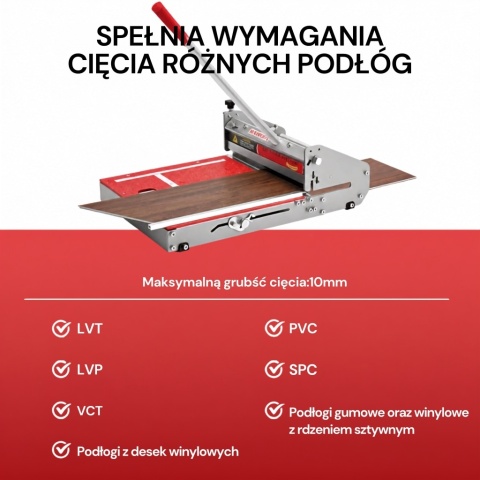 MAIHUITE Gilotyna do Cięcia Paneli Podłogowych 10mm Ręczna 330mm