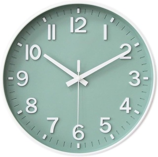 NOWOCZESNY, CICHY ZEGAR ŚCIENNY HZDHCLH – 30 CM (ZIELONY)