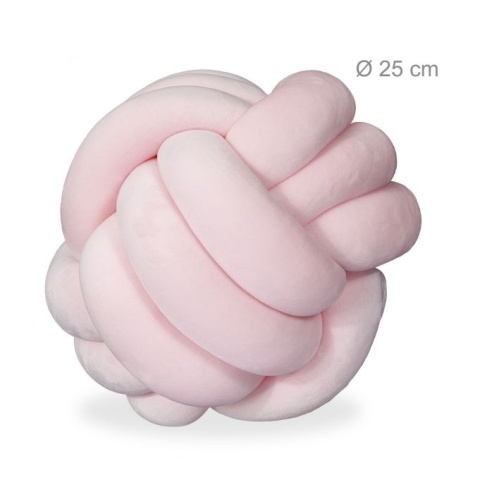 Poduszka węzłowa 25cm Relaxdays blady róż