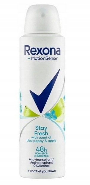 Rexona Women Stay Fresh Blue Poppy & Apple Antyperspirant w sprayu 150 ml