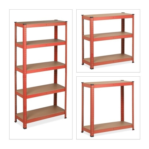 REGAŁ MAGAZYNOWY METALOWY WARSZTATOWY PIWNICA 151x75x30 cm (DO 875 KG)