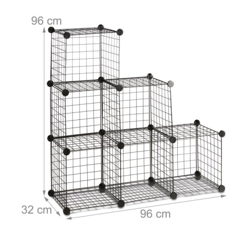 Regał modułowy składany 6 przegród 30x30x30 loft