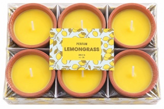 ŚWIECZKI ZAPACHOWE W NACZYNKACH LEMON – 6 SZT. LEMONEX