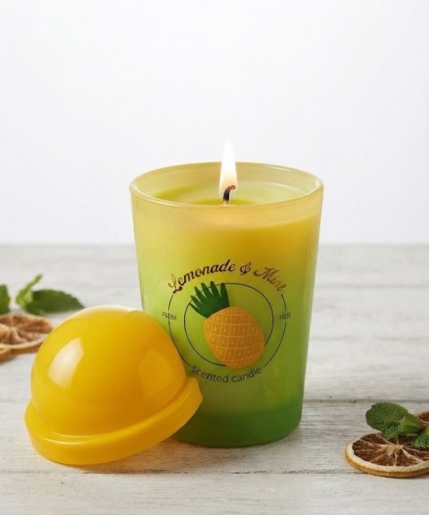 Świeca świeczka zapachowa w szkle Lemonade & Mint – ananas