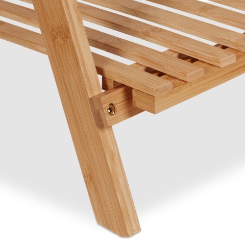 Szeroki składany kwietnik z 3 półkami bambus 99x37x96 cm