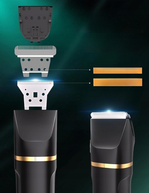 TRYMER DO CIAŁA I TWARZY HOUPOO TC-017 IPX7 USB OSTRZA CERAMICZNE CZARNY