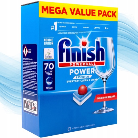 Tabletki do zmywarki Finish Powerball ESSENTIAL 70szt karton