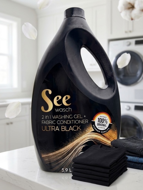 Żel do prania SEE Wasch BLACK 2w1 żel + zmiękczanie 5.9L 168 prań