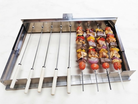 Automatyczna obrotowa nadstawa grill do szaszłyków 9 miejsc USB BBQ