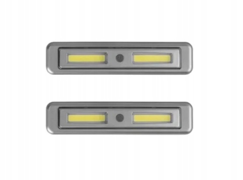 2 szt Lampa LED Livarno home szare, oświetlenie szafek półek na baterie