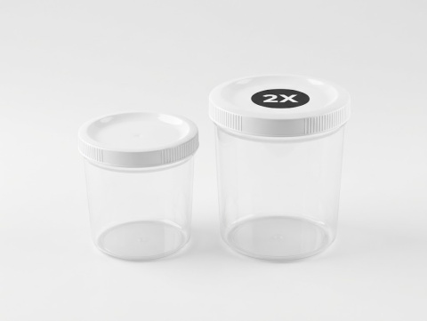 2 szt Pojemniki plastikowe (700 ml + 400 ml) – Praktyczne i Trwałe Słoiki z Nakrętkami