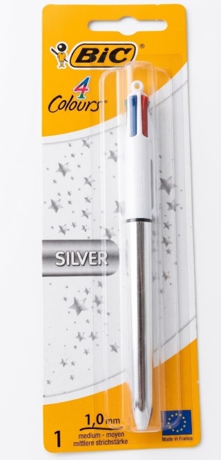 Długopis Automatyczny BIC 4 Colours – Silver Srebrny 1.0 mm