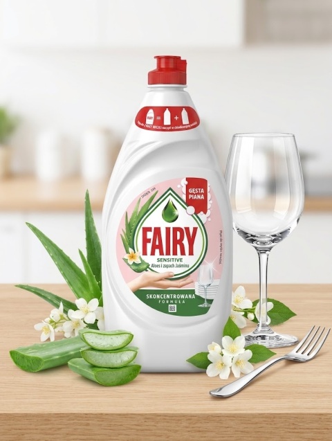 FAIRY SENSITIVE ALOES I ZAPACH JAŚMINU – 900 ml płyn do mycia naczyń