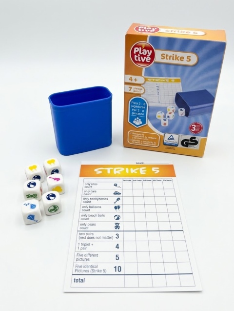 Gra Playtive gra w kości strike-5 , 4+ od 2 do 8 graczy