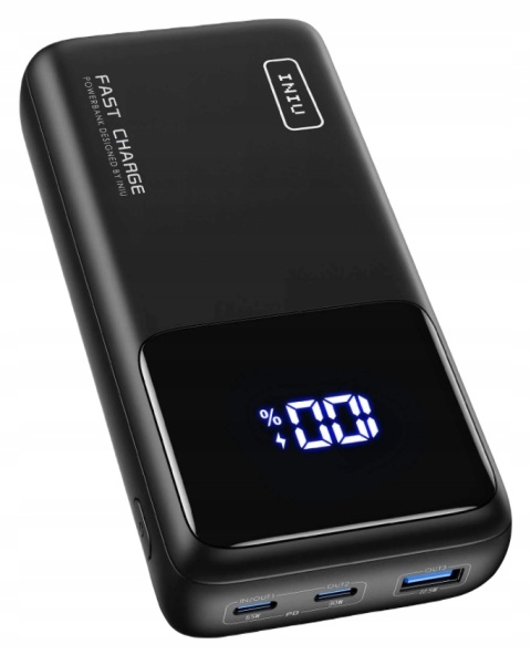 INIU BI-B62 PowerBank 20000mAh 65W USB 2x USB-C MacBook Hp Lenovo DELL