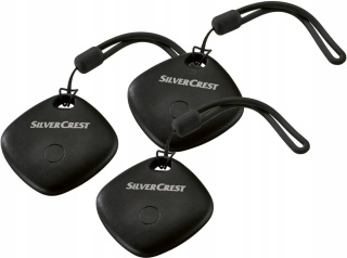 3 szt Lokalizator Bluetooth / Smart Tag SilverCrest – Czarny