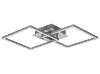 Modernistyczna Lampa Sufitowa Ścienna LED LIVARNO – Szczotkowany Metal