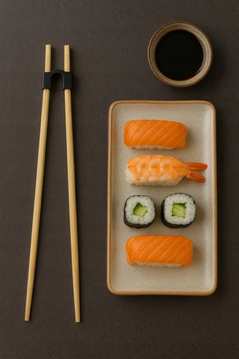 Patyczki do sushi z nakładką treningową dla dzieci i dorosłych – 4 sztuki