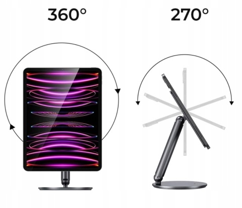 Stojak Magnetyczny do iPad Pro 12.9" Obrót 360° (Model L43 Pro)