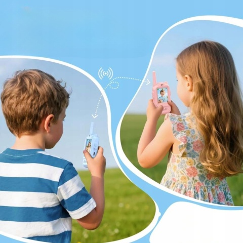 VIDEO WALKIE-TALKIE DLA DZIECI KRÓTKOFALÓWKA Z KAMERĄ I EKRANEM LCD