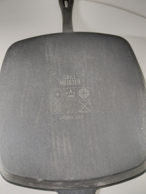 Żeliwna Patelnia Grillowa Grill Meister 27x25 cm gaz Indukcja
