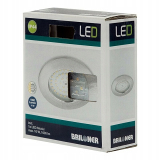 Briloner Oprawa wpuszczana LED okrągła aluminiowa IP44 10W 1000lm
