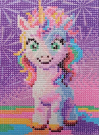 Diamentowe malowanie XL 30 x 40 cm - JEDNOROŻEC, obraz z diamentów