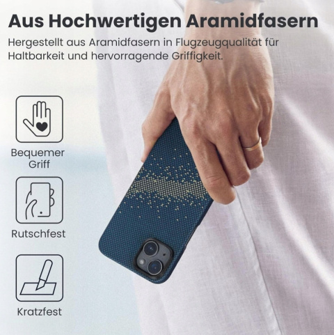 Etui na telefon iPhone 15 Plus 6,7' Magsafe z włókna aramidowego Pitaka