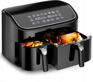 Frytkownica beztłuszczowa Dual Zone Air Fryer 9L (6+3L) Dualna Strefa Timer