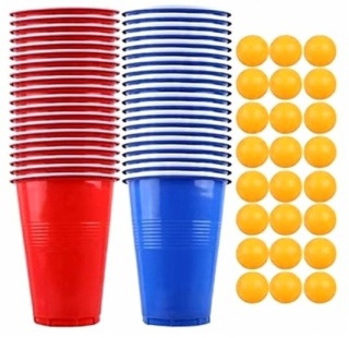 GRA PIWNY PING PONG BEER PONG 24 KUBKI 24 PIŁKI ALKOHOLOW ZABAWA NA IMPREZE