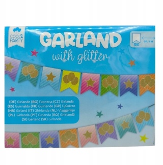 Girlanda Urodzinowa dekoracja z brokatem 4m Cool2Party