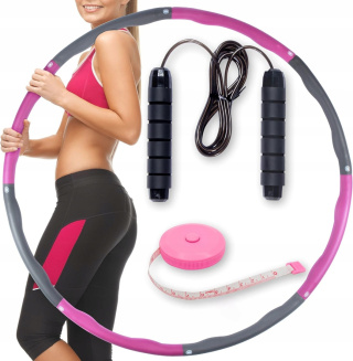HULA HOP ODCHUDZAJĄCE 95cm wypustki pianka SKŁADANE skakanka miarka GRATIS