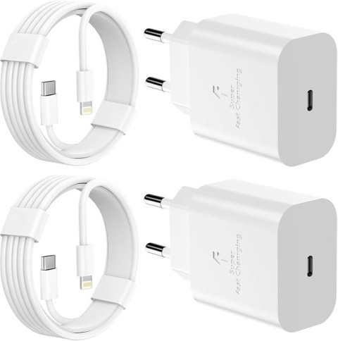 Ładowarka do iPhone'a 2 szt, kabel do ładowania do iPhone 14/13/12/11 Pro Max/Plus, iPad Pro/Air, kabel do szybkiego ładowania