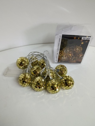 Lampki LED złote 10 szt, girlanda świetlna