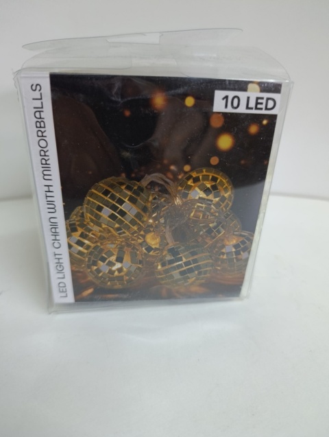 Lampki LED złote 10 szt, girlanda świetlna
