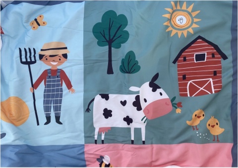 Mata do zabawy dla niemowląt 100 x 100 cm kolorowa dżungla 100x100 cm