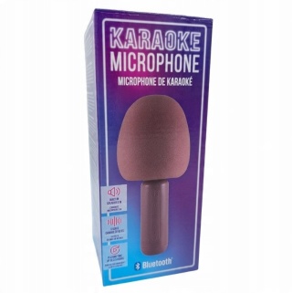 Mikrofon karaoke z Bluetooth z efektami dźwiękowymi Różowy