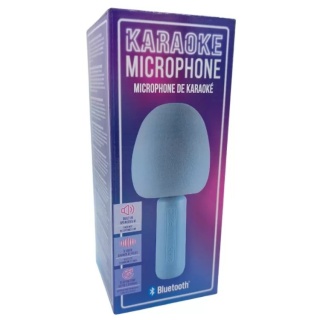 Mikrofon karaoke z Bluetooth z efektami dźwiękowymi niebieski