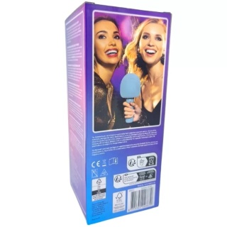 Mikrofon karaoke z Bluetooth z efektami dźwiękowymi niebieski