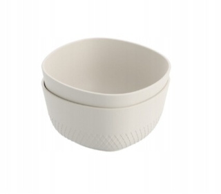 Moods Miska Plastikowa Piknikowa 14x14x7cm Zestaw 2szt Beżowa