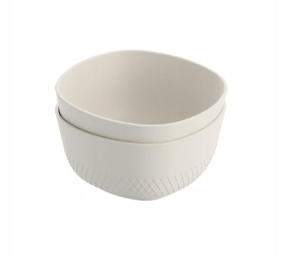 Moods Miska Plastikowa Piknikowa 14x14x7cm Zestaw 2szt Beżowa Moods Miska Plastikowa Piknikowa 14x14x7cm Zestaw 2szt Beżowa