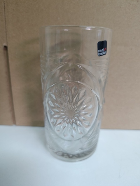 Ozdobna Szklanka do Wody Drinków Soków Koktajli Szlifowana 360ml