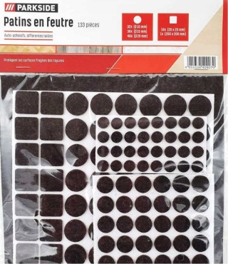 PARKSIDE Podkładki filcowe pod meble - 133 szt.