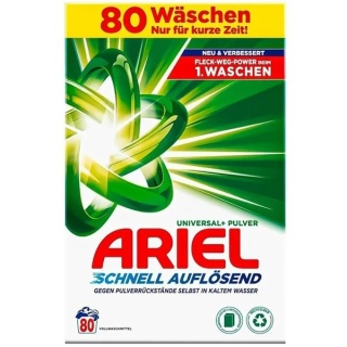 Proszek do prania Ariel Uniwersalny DE 80 prań 4,5kg