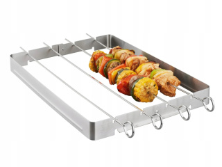 Zestaw szpikulców do grilla, Ruszt grillowy stal Grill Meister 35,5 x 25x3,2