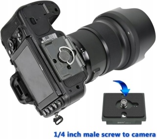 SIOTI 323 Płytka Szybkiego Montażu (szara), szybkozłączka do statywu